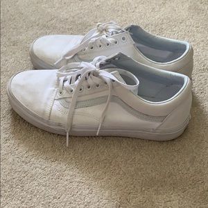 Vans White Old Skool Men 9 Women 10.5 Unisex